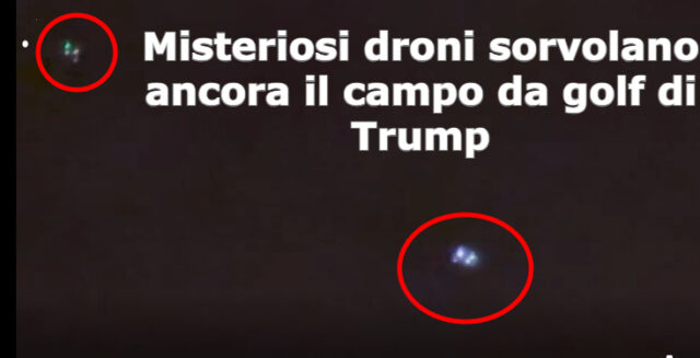 droni sorvolano il campo da golf di Trump